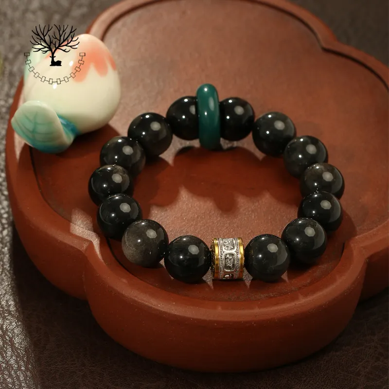 LIBALU Obsidian Bracelets Men's-1