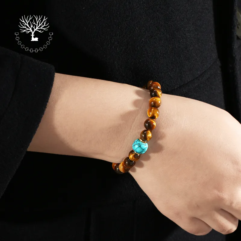 LIBALU Natural Tiger's Eye Stone Bracelets Unisex-11