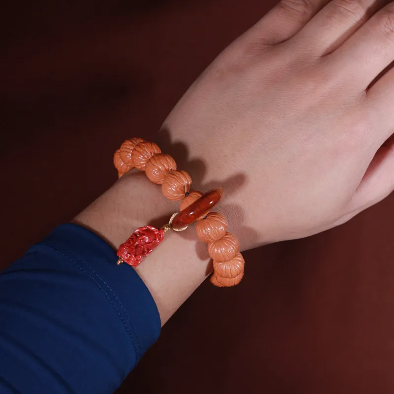 LIBALU Monkey Head Walnut Bracelets Unisex-4