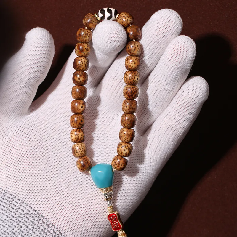 LIBALU Star Moon Bodhi Seeds Bead Chain Unisex-2