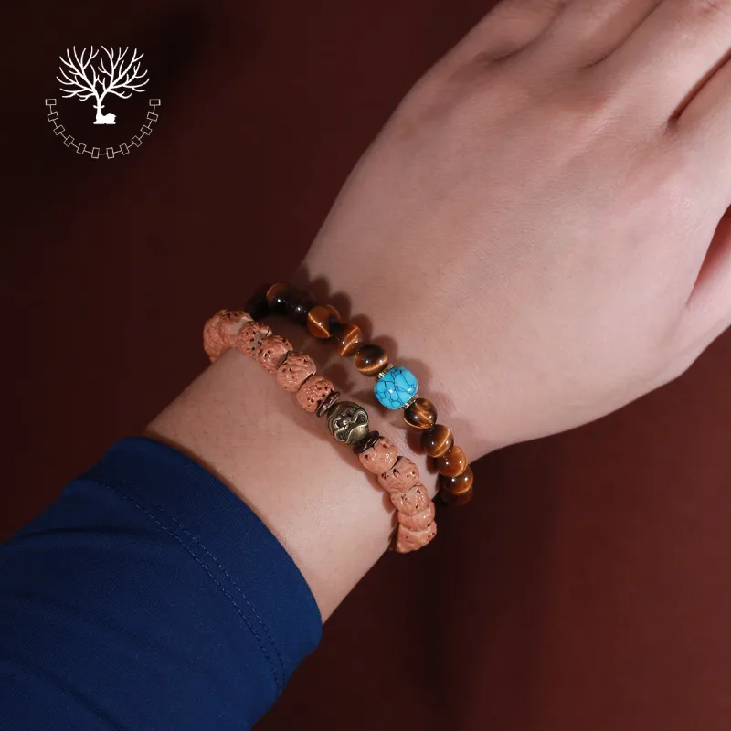 LIBALU Natural Tiger's Eye Stone Bracelets Unisex-3