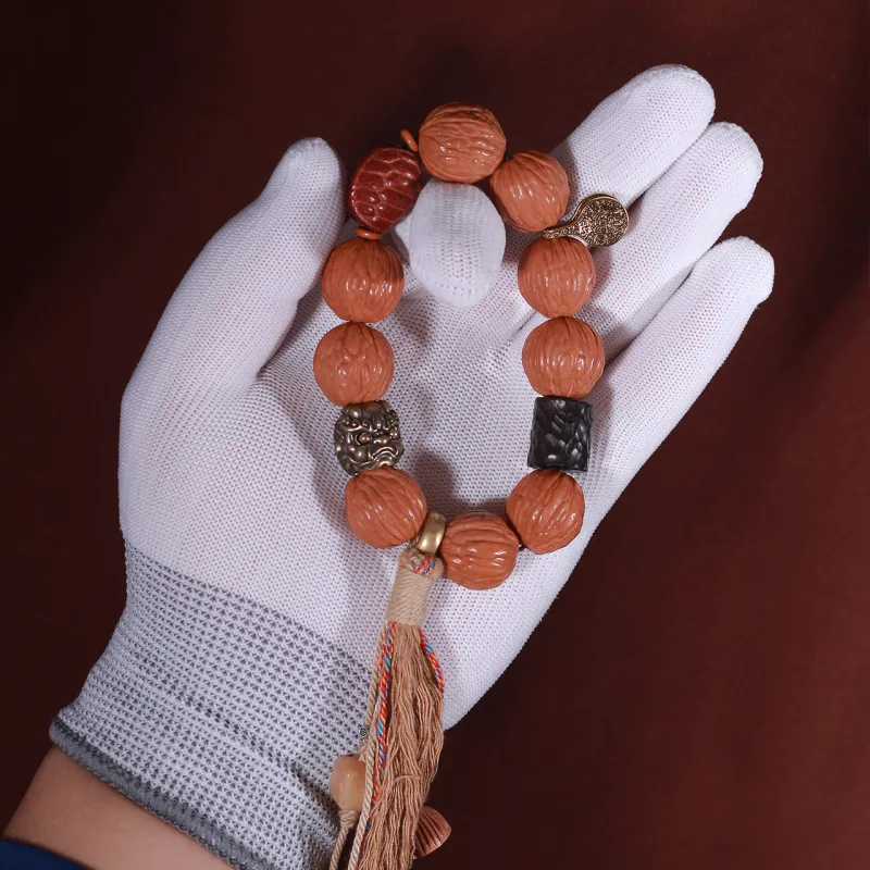 LIBALU Monkey Head Walnut Bracelets Unisex-2