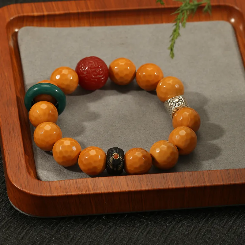 LIBALU Monkey Head Walnut Bracelets Unisex-6