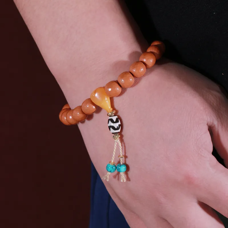LIBALU Monkey Head Walnut Bracelets Unisex-2