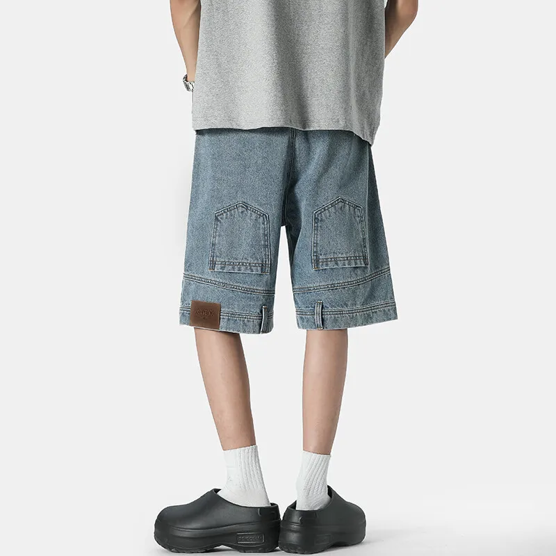 Teddy Zoo Denim Shorts Unisex Blue-3