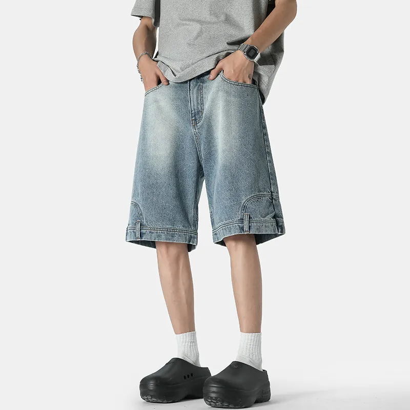 Teddy Zoo Denim Shorts Unisex Blue-1