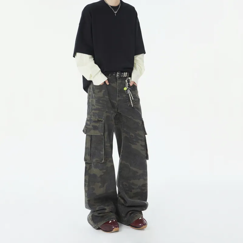 Pepe The Frog Cargo Pants Unisex Camouflage-2