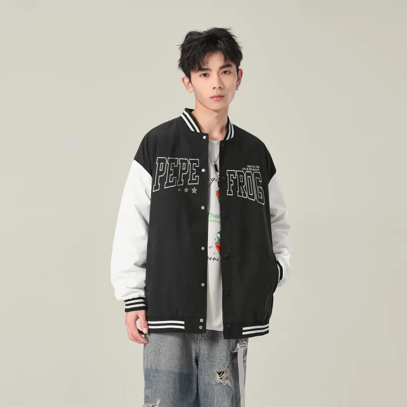 Pepe The Frog Baseball Jacket Unisex-4