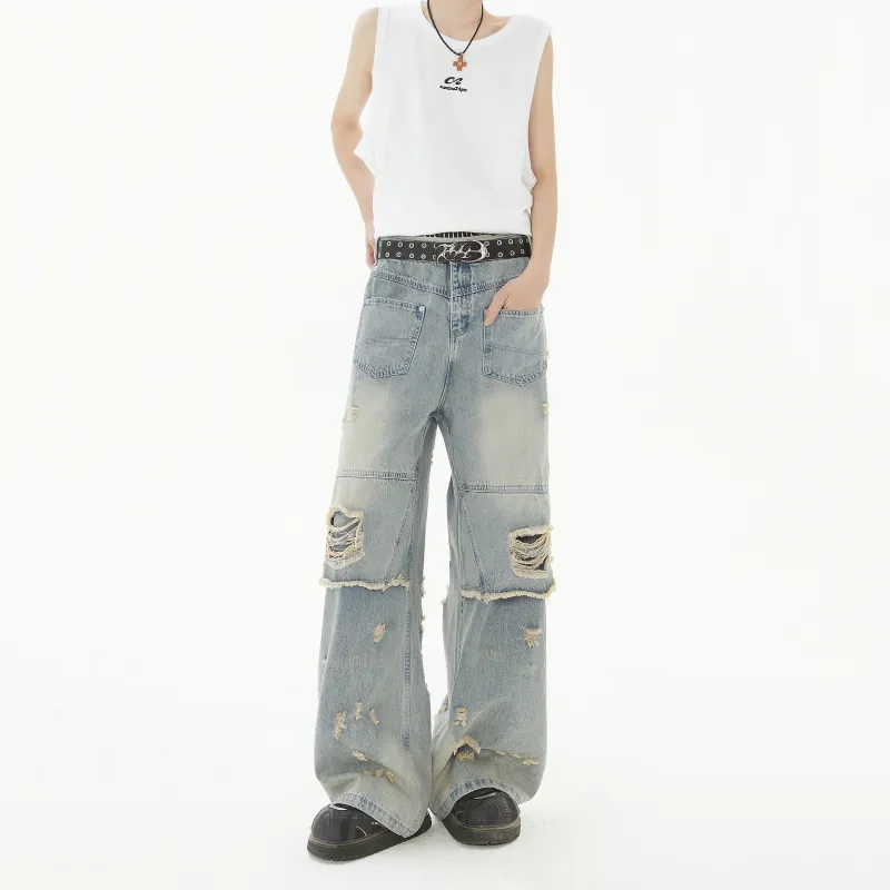 Pepe The Frog Jeans Unisex Distressed-4