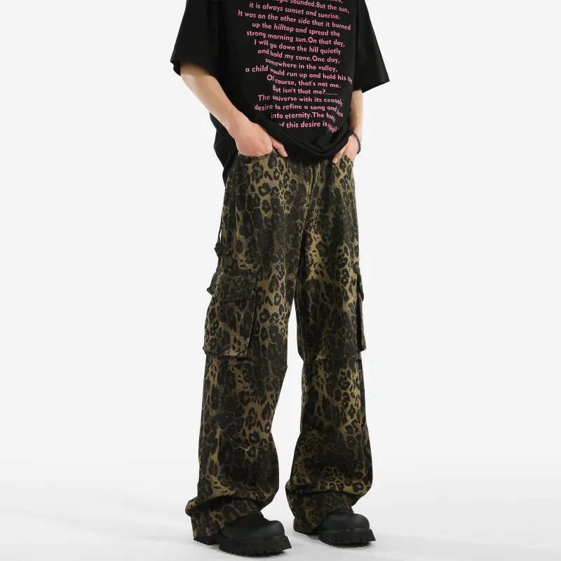 Pepe The Frog Jeans Unisex Leopard Print-5
