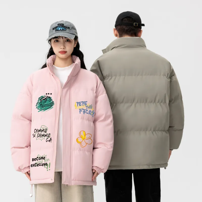 Pepe The Frog Puffer Jacket Unisex-17