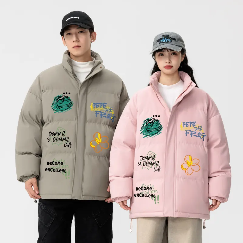 Pepe The Frog Puffer Jacket Unisex-16