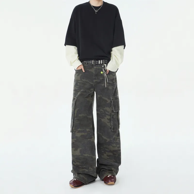 Pepe The Frog Cargo Pants Unisex Camouflage-1