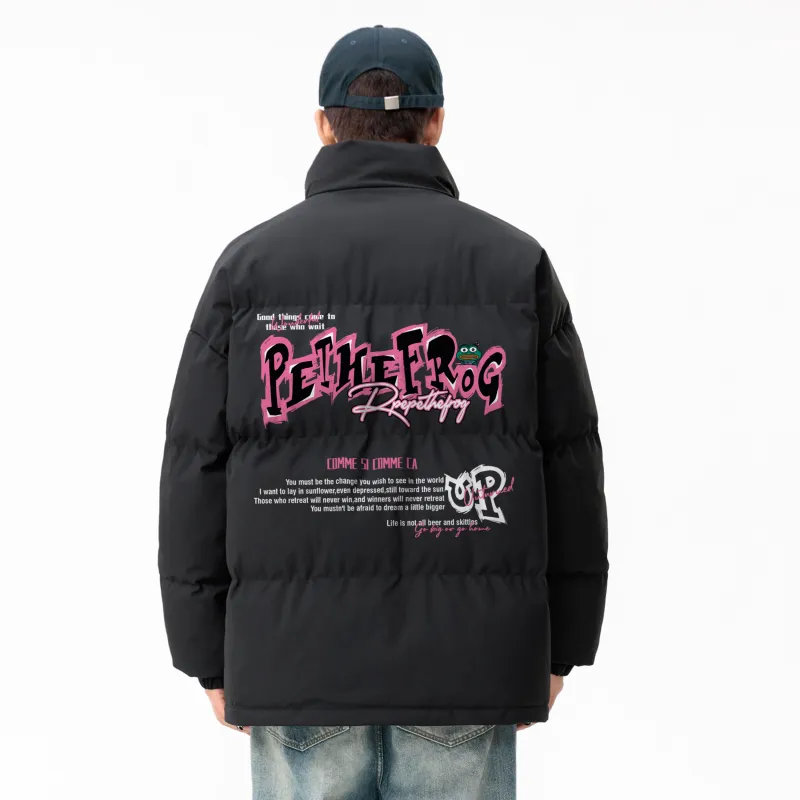 Pepe The Frog Puffer Jacket Unisex-2