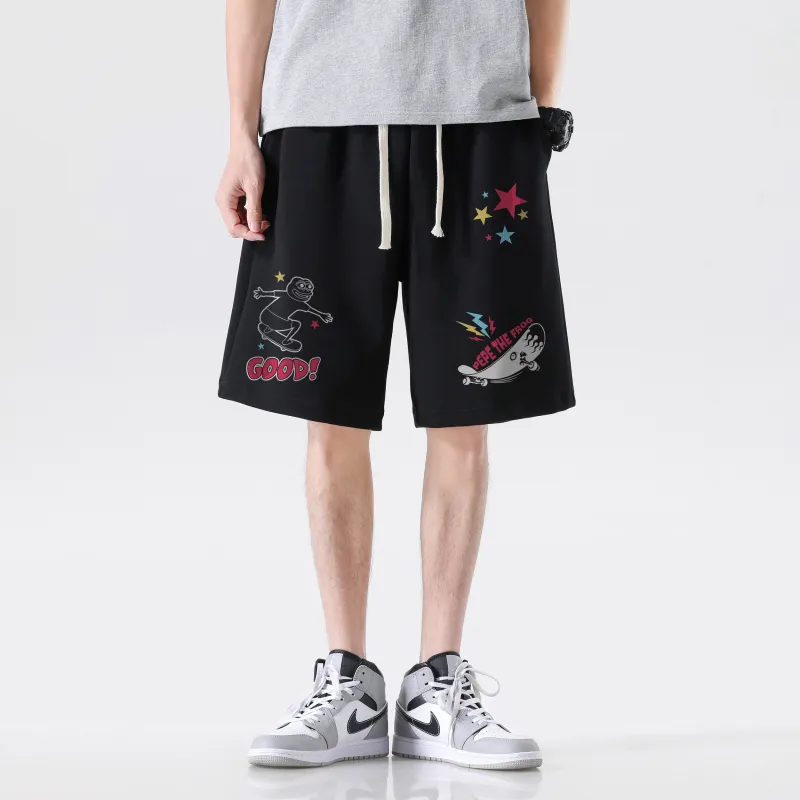 Pepe The Frog Knee Length Pants Unisex-3
