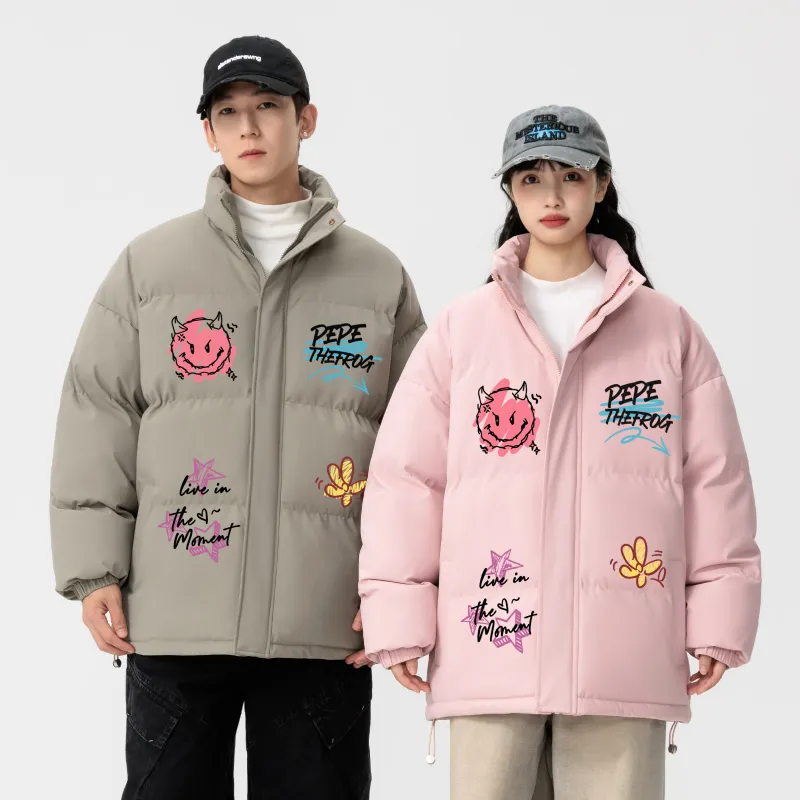 Pepe The Frog Puffer Jacket Unisex-12