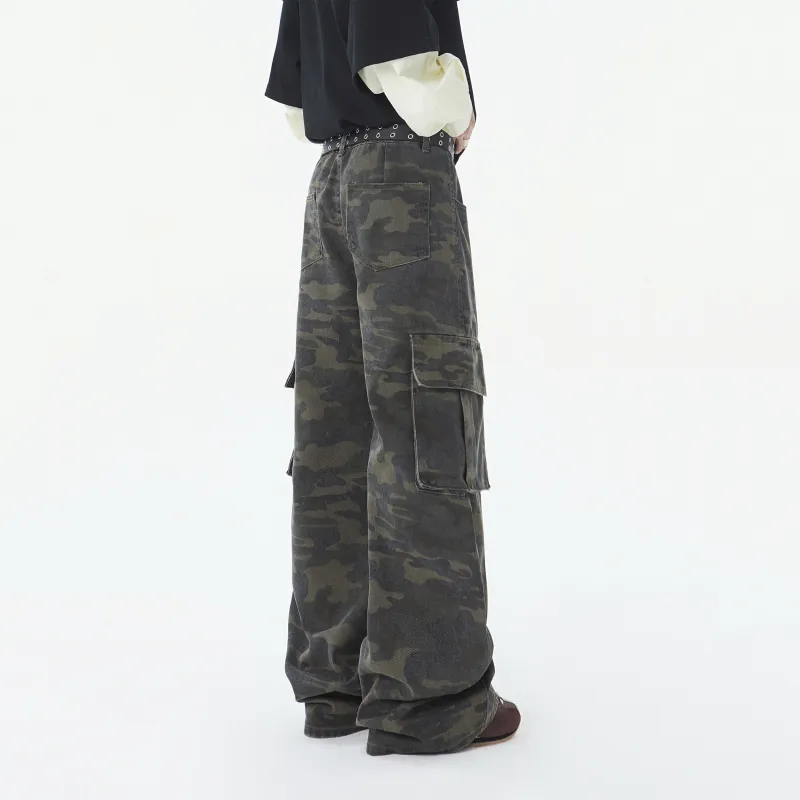 Pepe The Frog Cargo Pants Unisex Camouflage-3