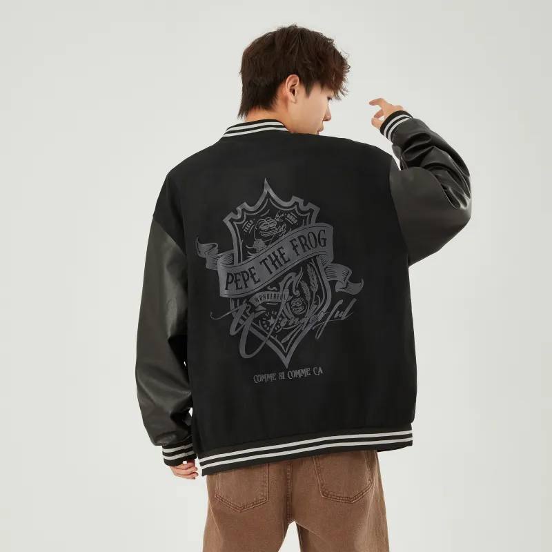 Pepe The Frog Baseball Jacket Unisex-10