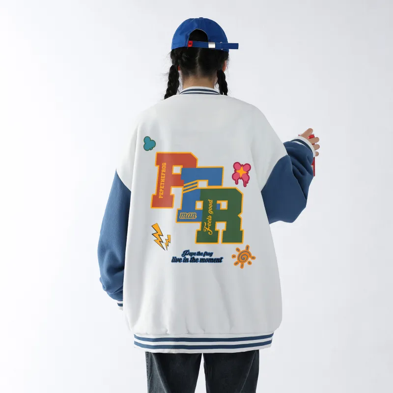 Pepe The Frog Baseball Jacket Unisex-5