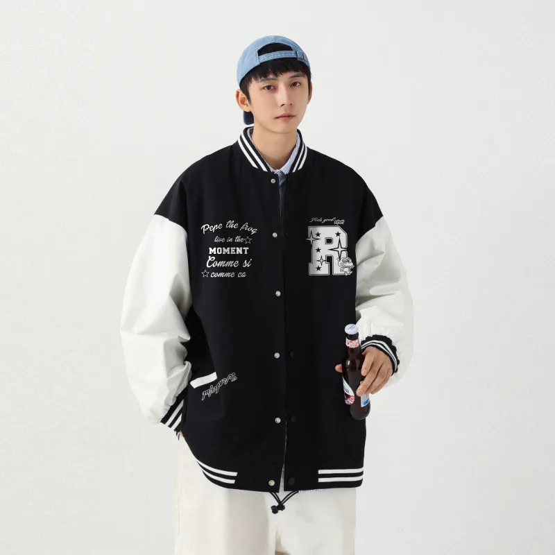 Pepe The Frog Baseball Jacket Unisex-13