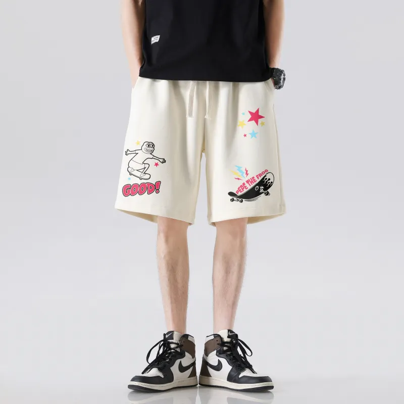 Pepe The Frog Knee Length Pants Unisex-8