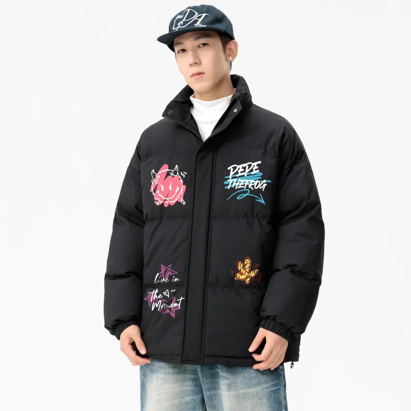Pepe The Frog Puffer Jacket Unisex-2