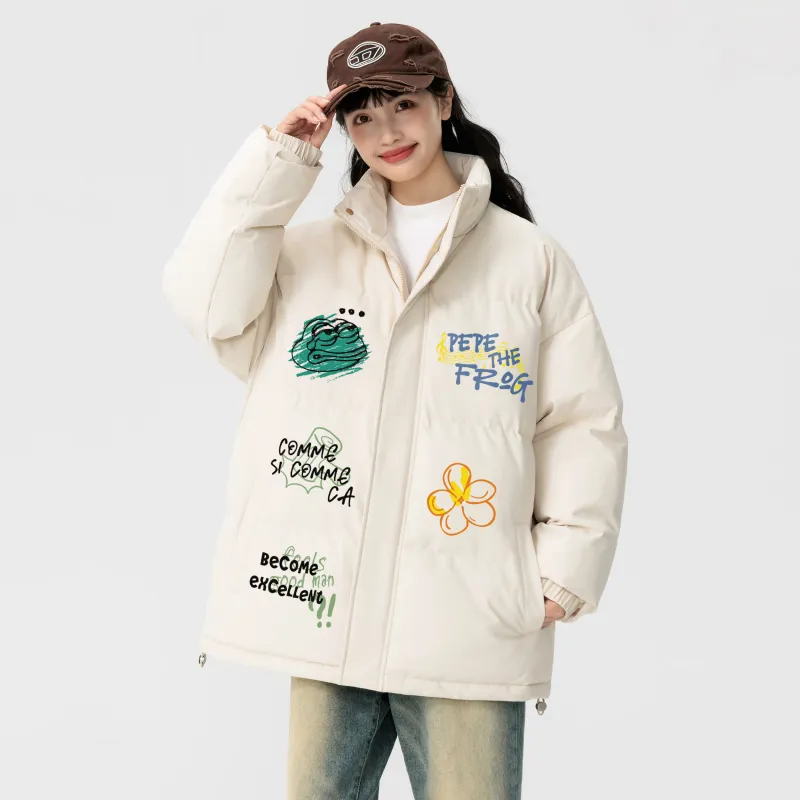 Pepe The Frog Puffer Jacket Unisex-9