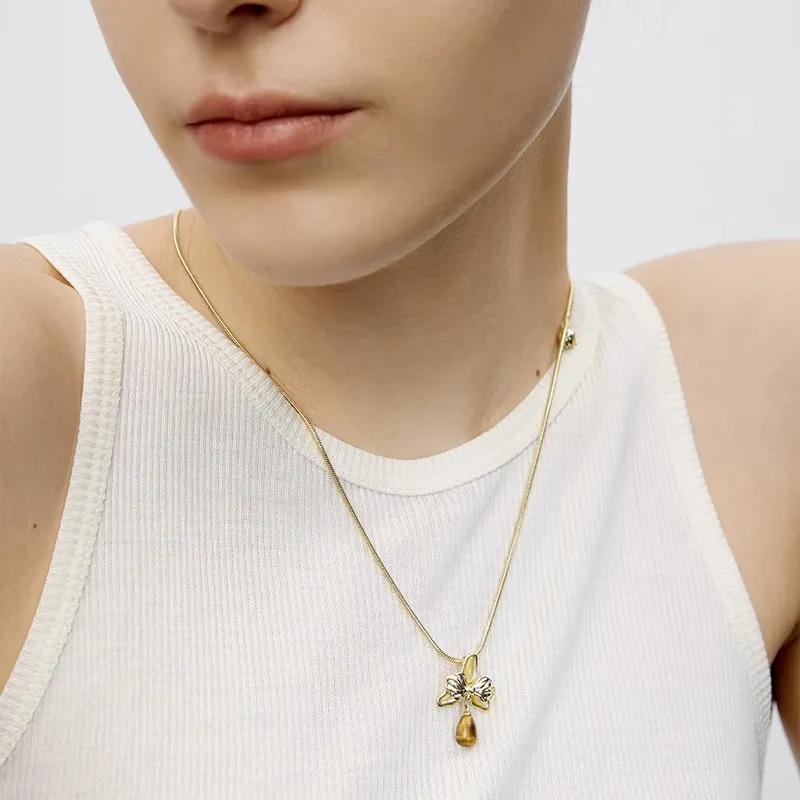 GOOGMO 18K Gold Plated Copper Necklaces Women's-3