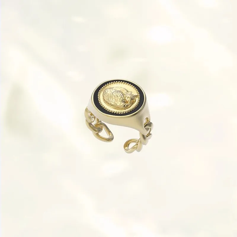 GOOGMO 18K Gold Plated Copper Rings Women's-1