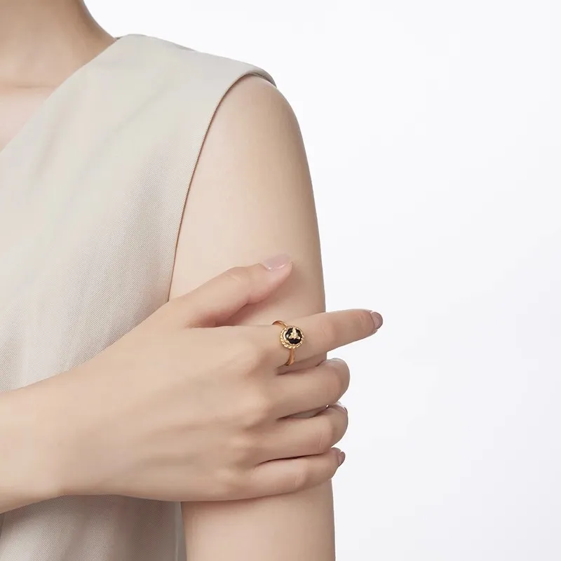 GOOGMO 18K Gold Plated Copper Rings Women's-2