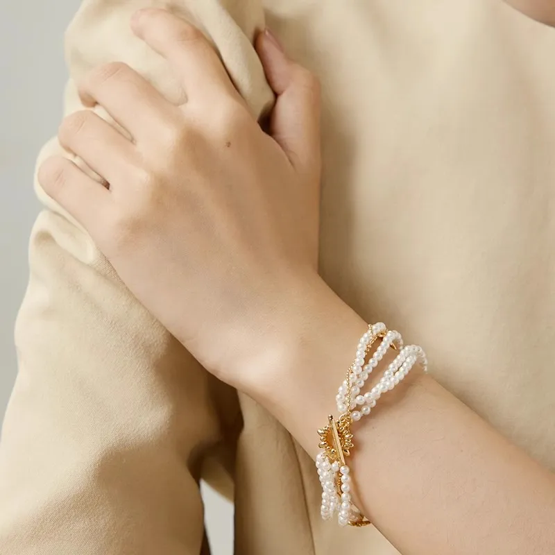 GOOGMO 18K Gold Plated Copper Bracelets Women's-3