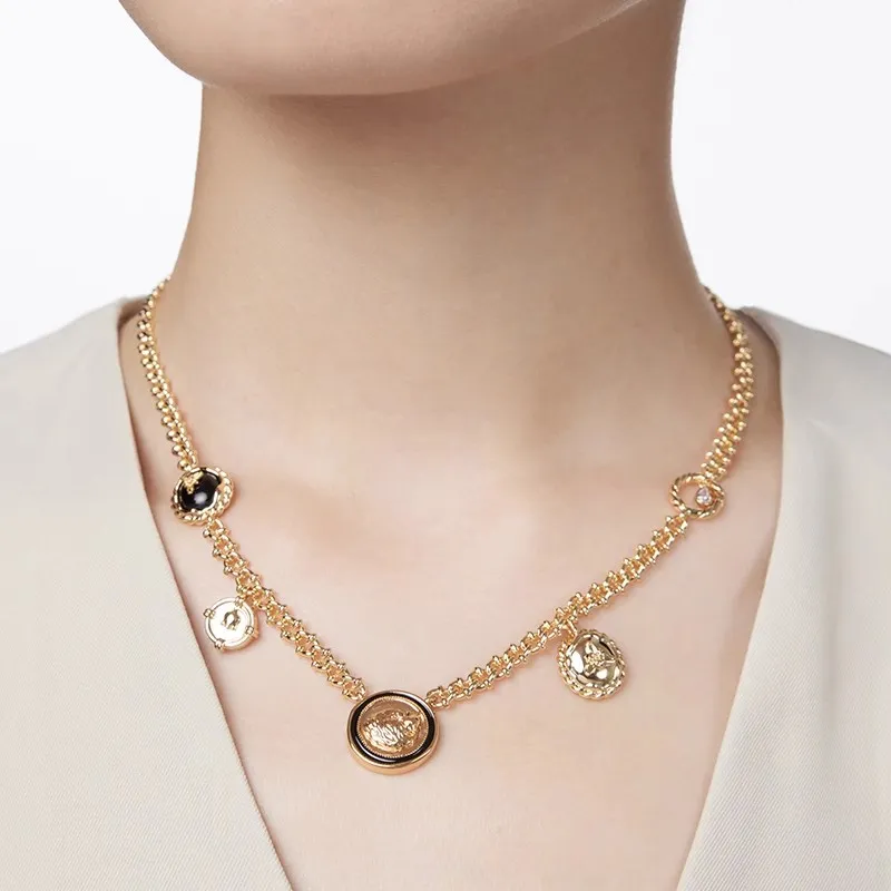 GOOGMO 18K Gold Plated Copper Necklaces Women's-4