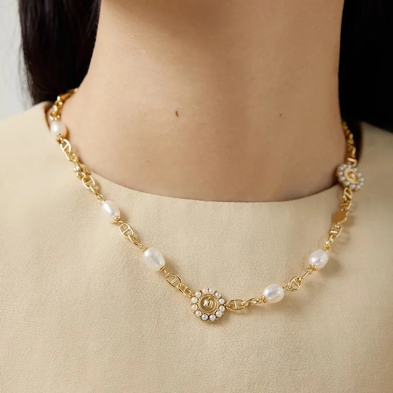 GOOGMO 18K Gold Plated Copper Necklaces Women's-4