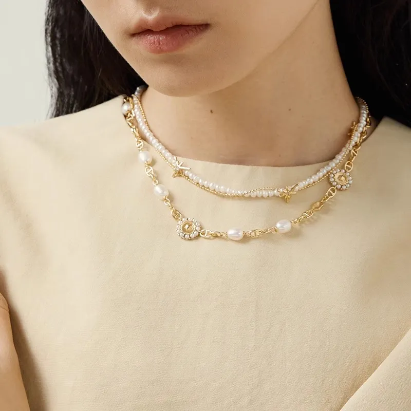 GOOGMO 18K Gold Plated Copper Necklaces Women's-2