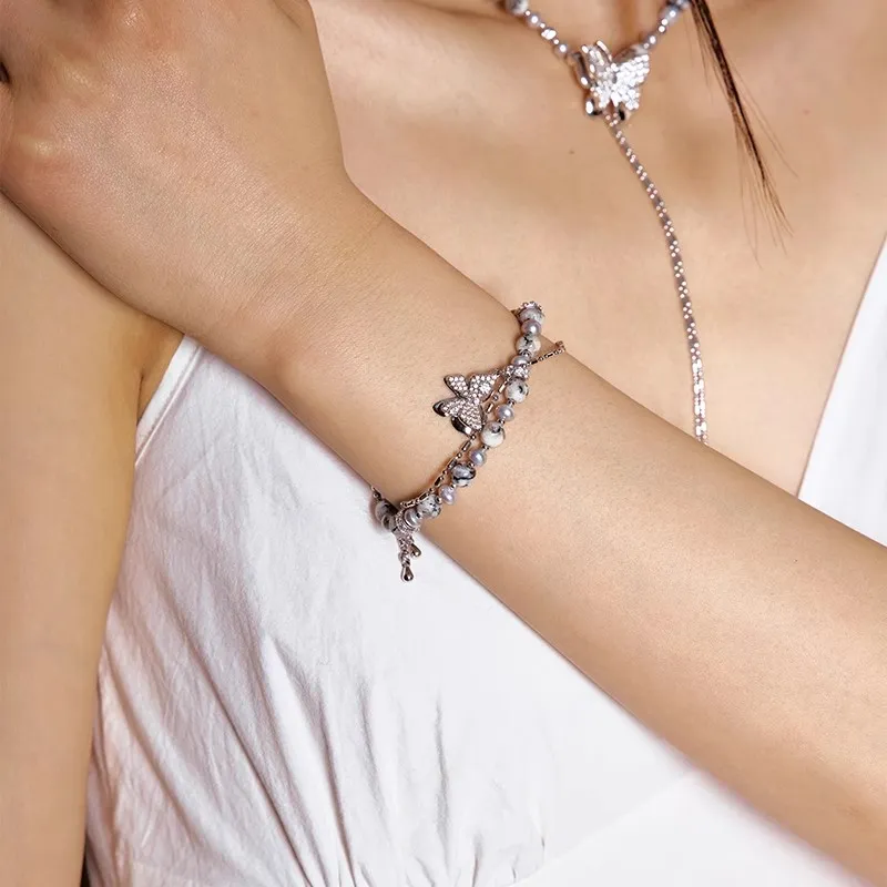 GOOGMO Rhodium plated Copper Bracelets Women's-1