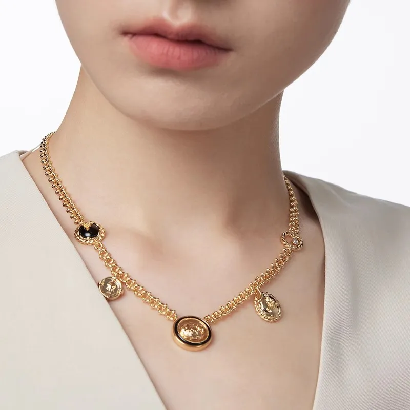 GOOGMO 18K Gold Plated Copper Necklaces Women's-3
