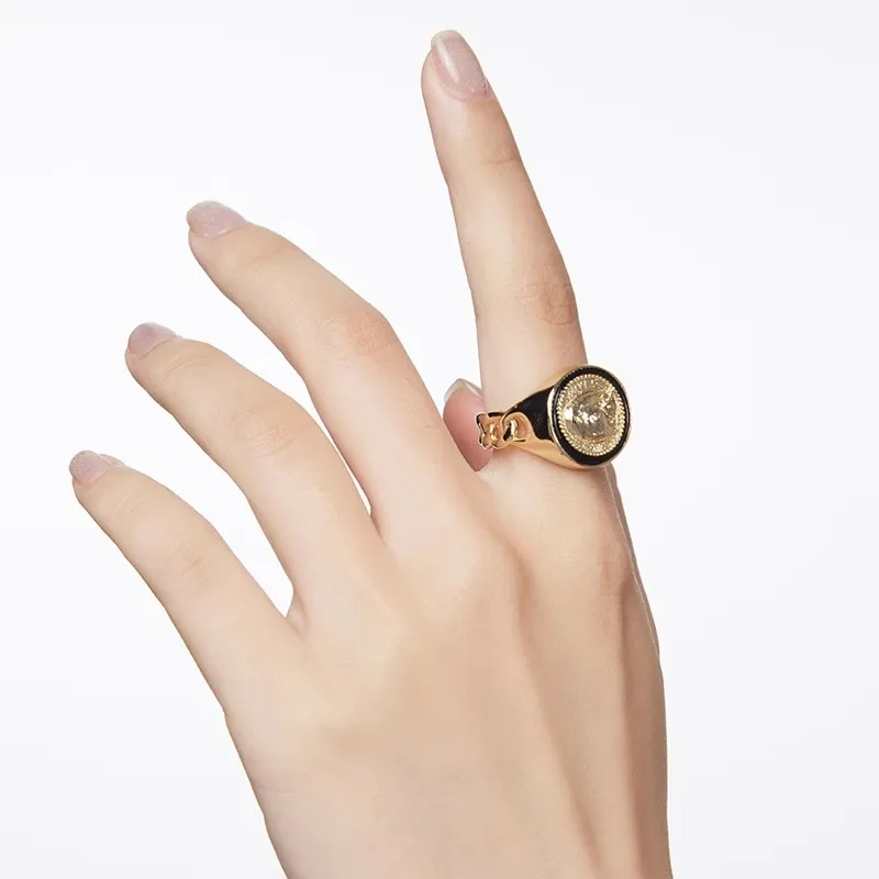 GOOGMO 18K Gold Plated Copper Rings Women's-4