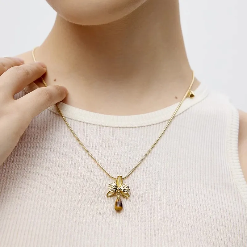 GOOGMO 18K Gold Plated Copper Necklaces Women's-1