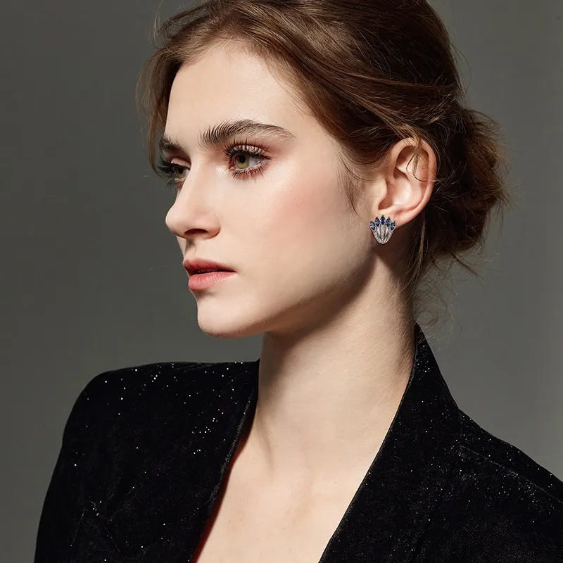 Eternelle Austrian Crystal Stud Earrings Women's-1