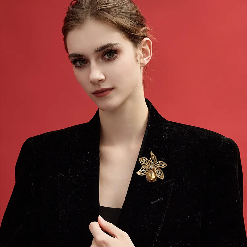 Eternelle Austrian Crystal Brooches Women's-4