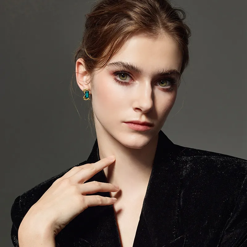Eternelle Faux Crystal Stud Earrings Women's-3