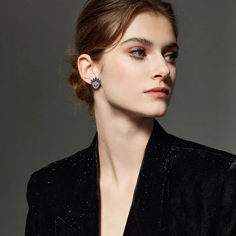 Eternelle Austrian Crystal Stud Earrings Women's-2