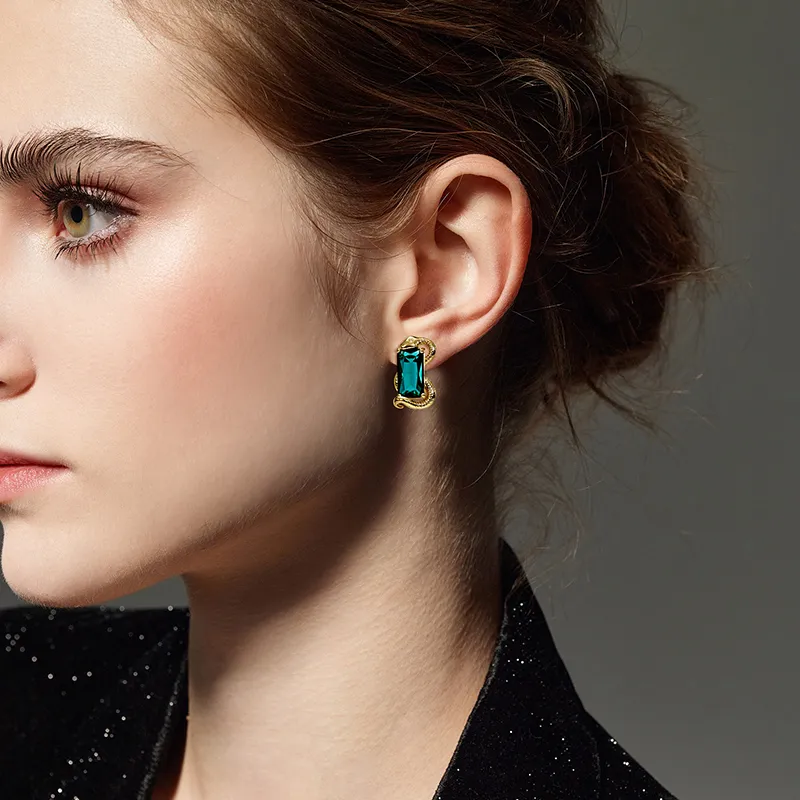 Eternelle Faux Crystal Stud Earrings Women's-2
