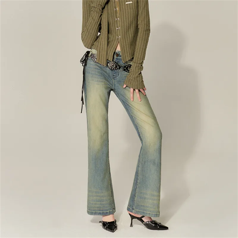 NNOVA Jeans Women's Vintage Yellow-2