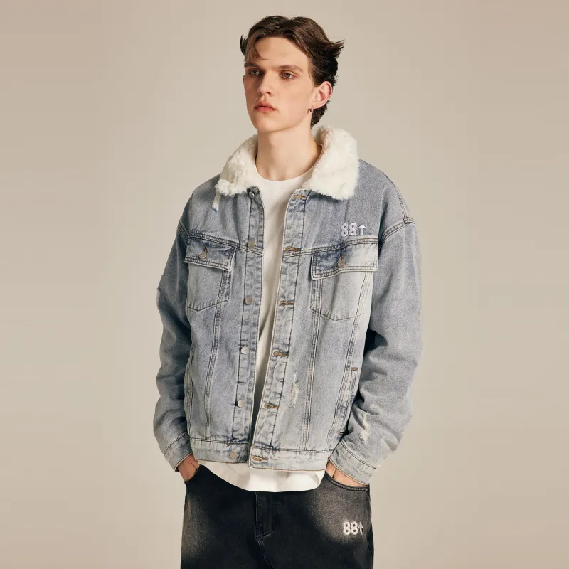 88rising Denim Jackets Unisex Washed Blue-6