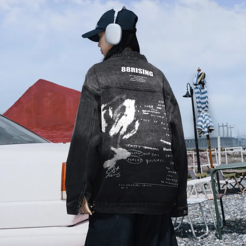 88rising Denim Jacket Unisex Gradient Gray-5