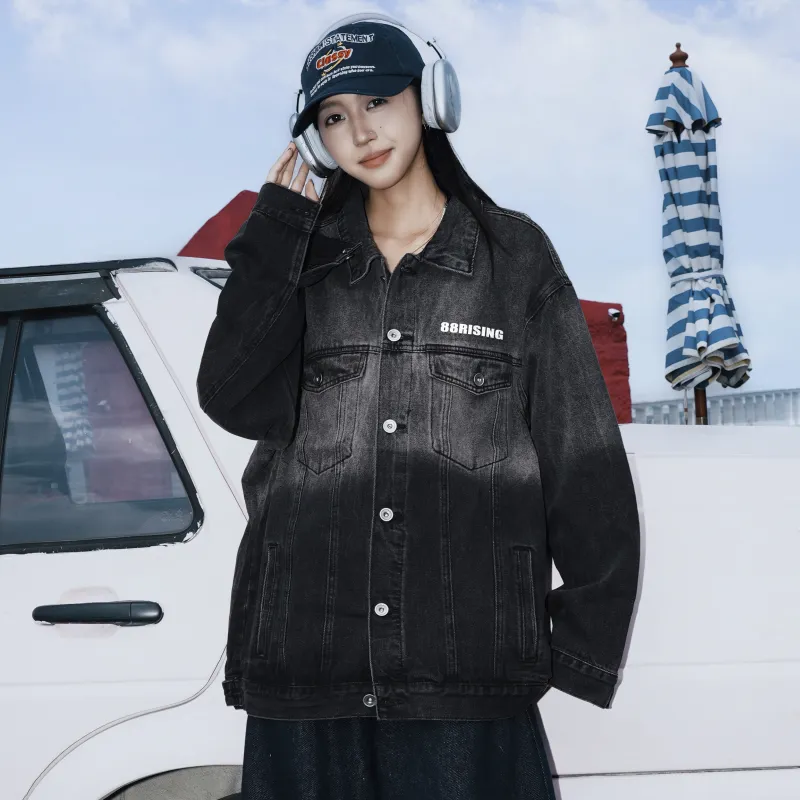 88rising Denim Jacket Unisex Gradient Gray-3
