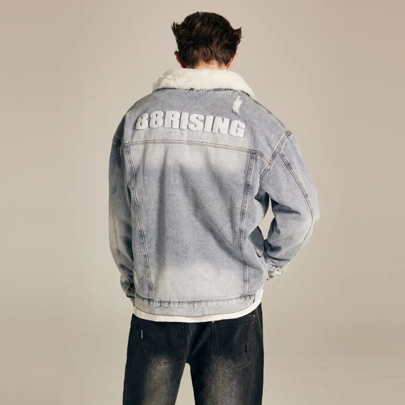 88rising Denim Jackets Unisex Washed Blue-7