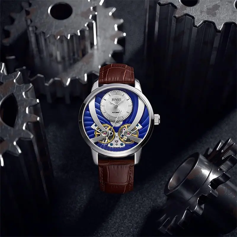 JUVET Navigator Series Automatic Mechanical Movement Men's Watches Watch Black Dial-11