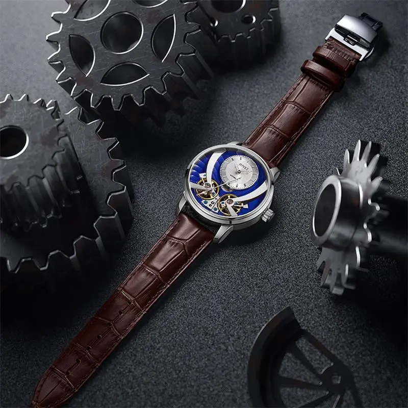 JUVET Navigator Series Automatic Mechanical Movement Men's Watches Watch Black Dial-3